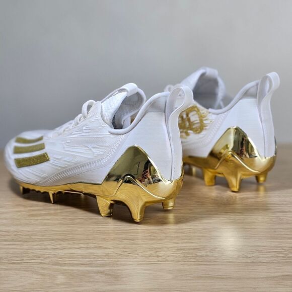 Adidas Adizero Football Cleats Gold White Men's Sz 14 Primeknit GX5122 Freak New - Picture 11 of 15